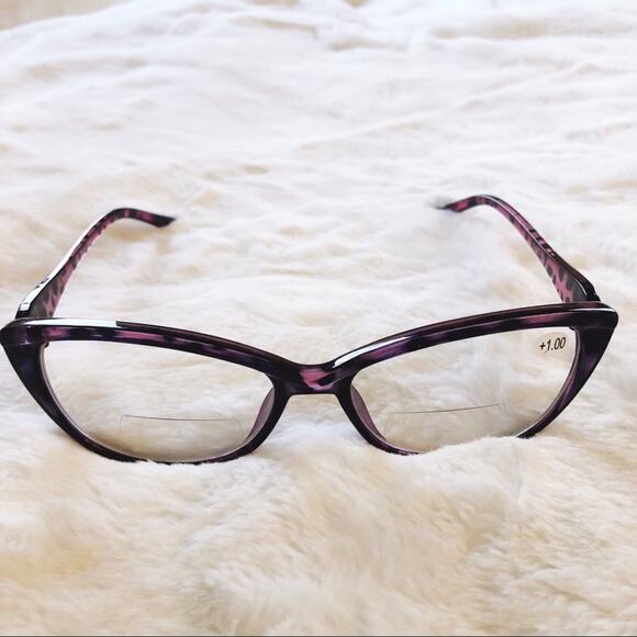 Bailey Purple Cat Eye Bi-Focal Reader Glasses - Picture 4 of 11